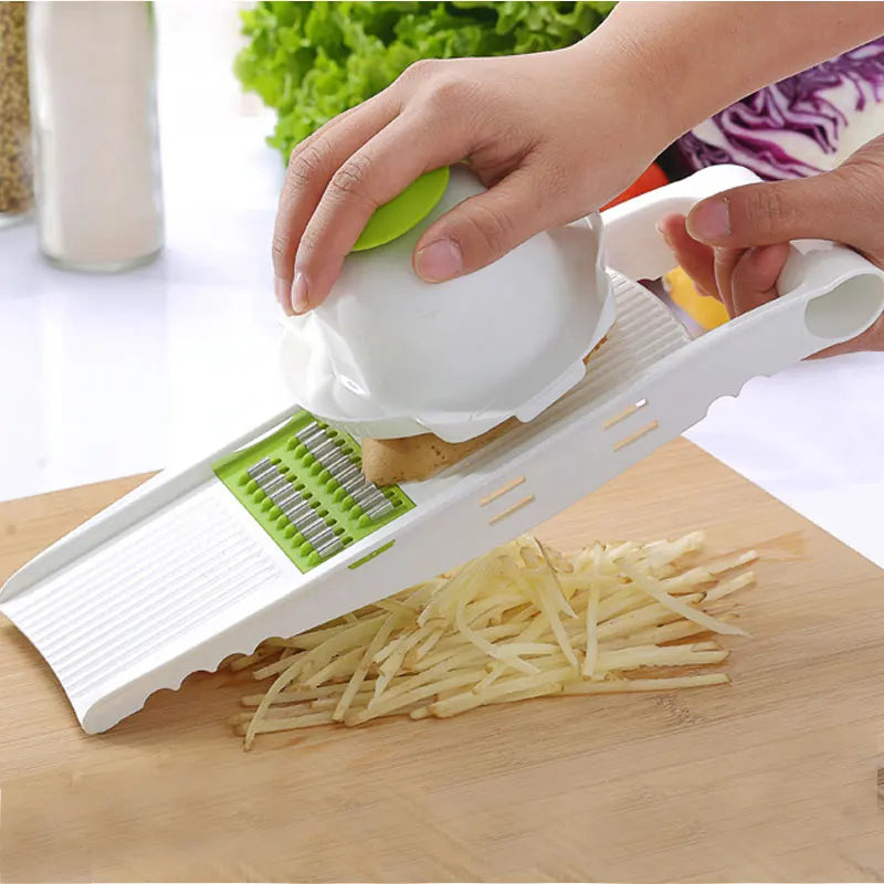 Myvit 5-in-1 Vegetable Cutter & Slicer – Sharp Steel Blades for Effortless Prep