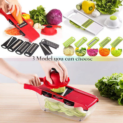 Myvit 5-in-1 Vegetable Cutter & Slicer – Sharp Steel Blades for Effortless Prep