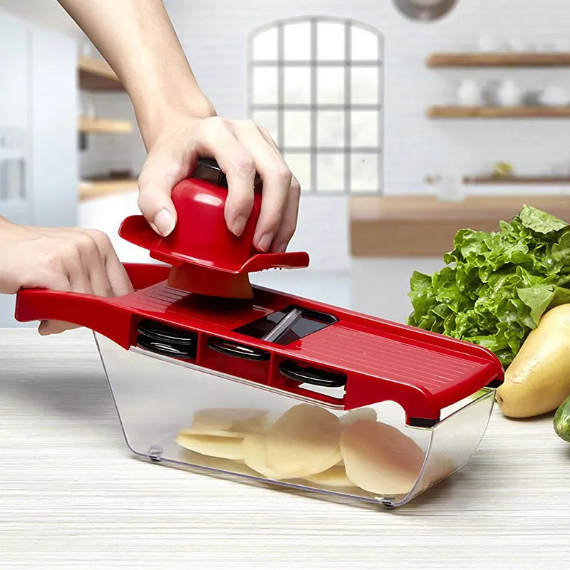 Myvit 5-in-1 Vegetable Cutter & Slicer – Sharp Steel Blades for Effortless Prep