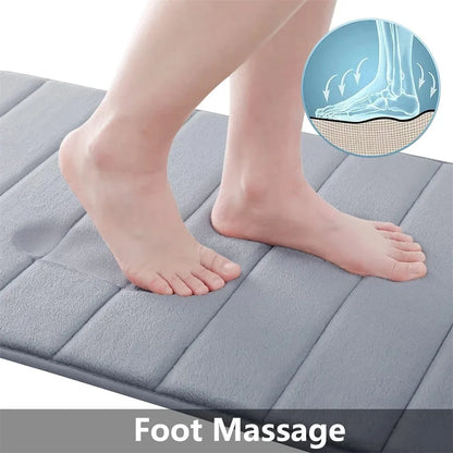 Premium Super Absorbent Memory Foam Bath Mat – Non-Slip, Ultra-Soft Bathroom Rug for Safe & Stylish Home Comfort