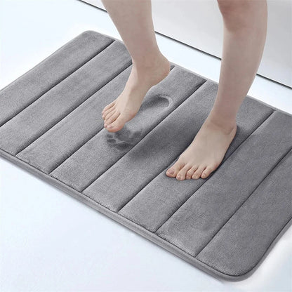 Premium Super Absorbent Memory Foam Bath Mat – Non-Slip, Ultra-Soft Bathroom Rug for Safe & Stylish Home Comfort