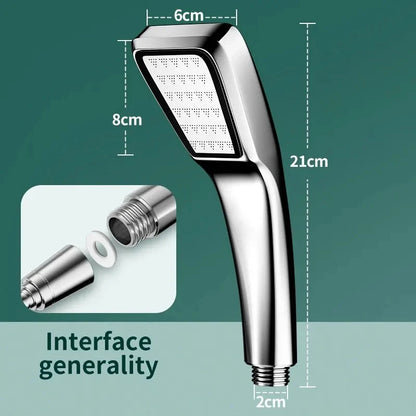 High-Pressure Handheld Shower Head – Powerful Water Flow | Universal Fit | Water-Saving Design for a Luxurious Shower Experience