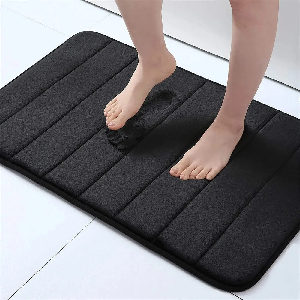 Premium Super Absorbent Memory Foam Bath Mat – Non-Slip, Ultra-Soft Bathroom Rug for Safe & Stylish Home Comfort