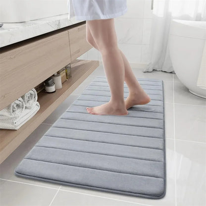 Premium Super Absorbent Memory Foam Bath Mat – Non-Slip, Ultra-Soft Bathroom Rug for Safe & Stylish Home Comfort