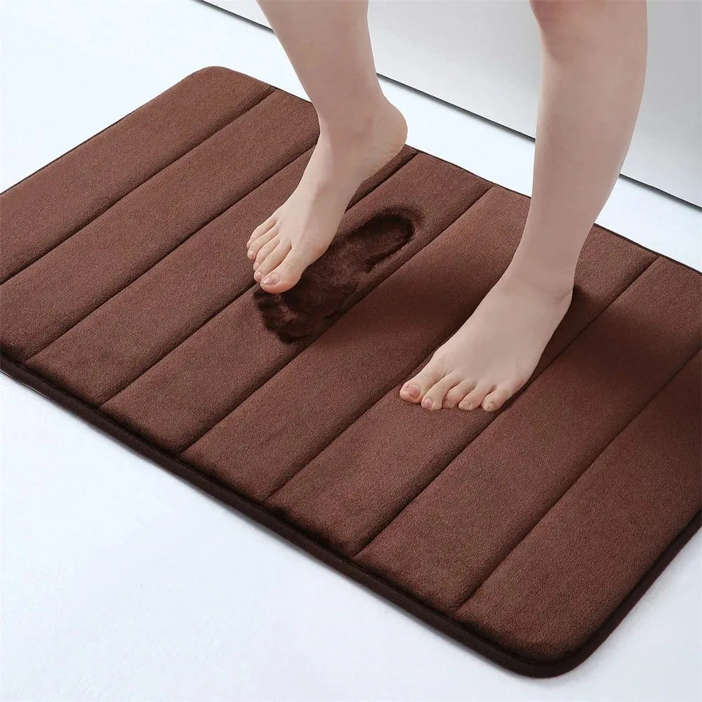Premium Super Absorbent Memory Foam Bath Mat – Non-Slip, Ultra-Soft Bathroom Rug for Safe & Stylish Home Comfort