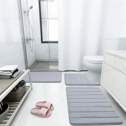 Premium Super Absorbent Memory Foam Bath Mat – Non-Slip, Ultra-Soft Bathroom Rug for Safe & Stylish Home Comfort