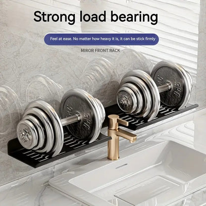 Punch-Free U-Shaped Bathroom Rack – Over-Sink Floating Shelf Organizer