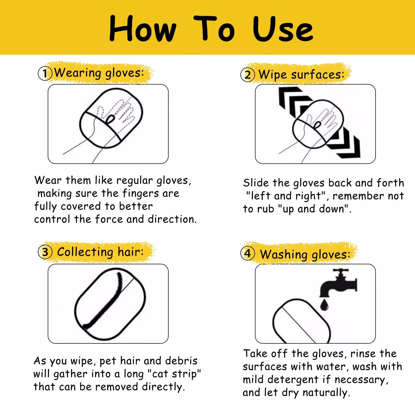 Pet Hair Removal Glove Fast Easy Grooming Hack – FurZap Must-Have